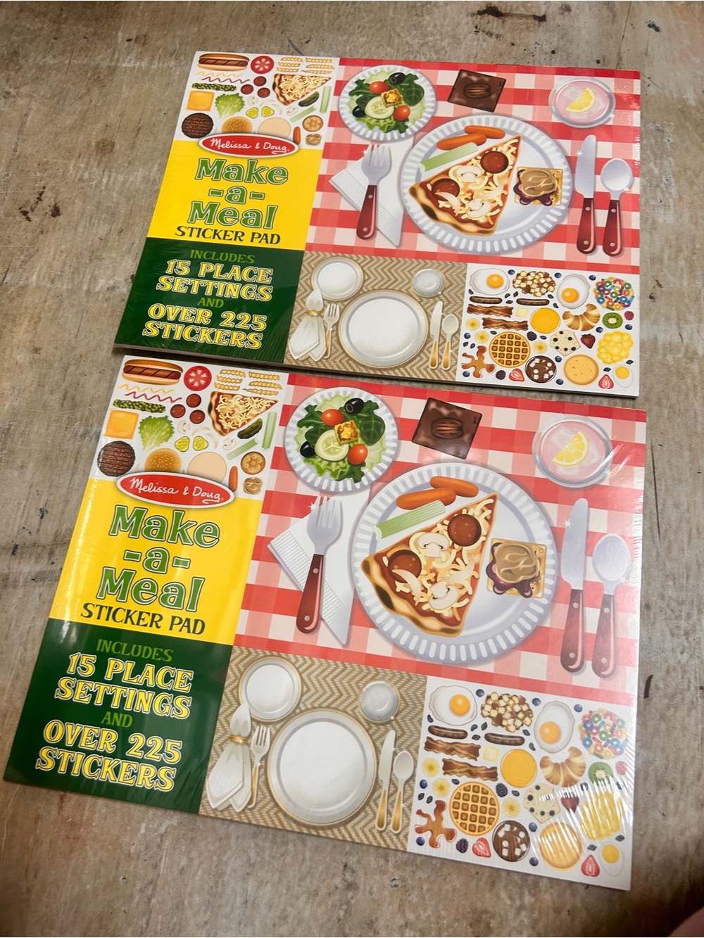Melissa & Doug Make-a-Meal Large Sticker Pad - set of 2